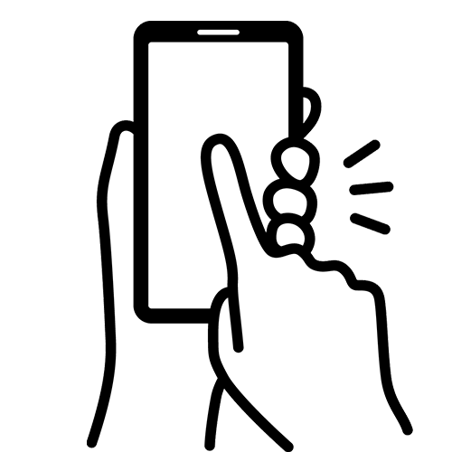 スマートフォンを操作するイラスト
